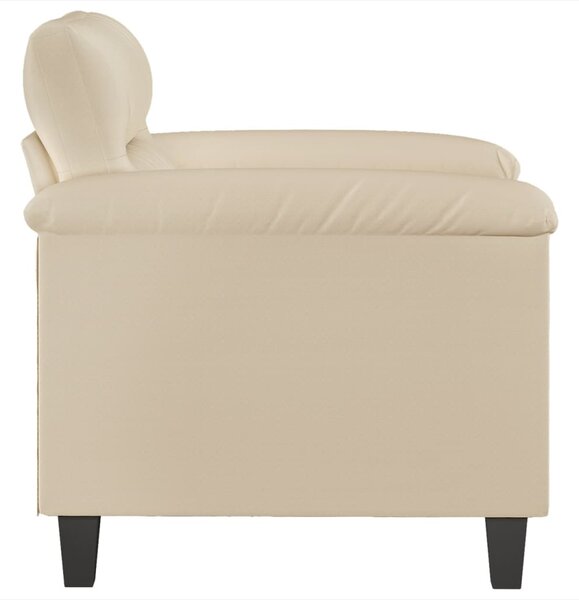 Krémszínű mikroszálas szövet kanapéfotel 60 cm