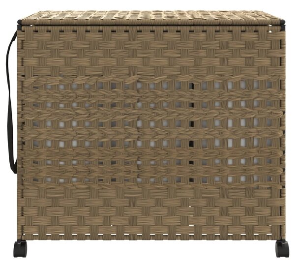Rattan szennyeskosár kerekekkel 66x35x60 cm