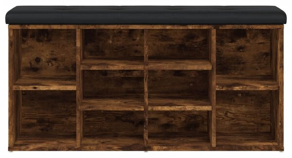 Füstös tölgy színű szerelt fa cipőpad 102 x 32 x 50 cm