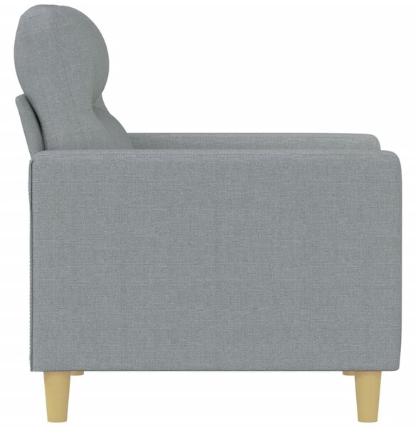 Világosszürke szövet kanapéfotel 60 cm