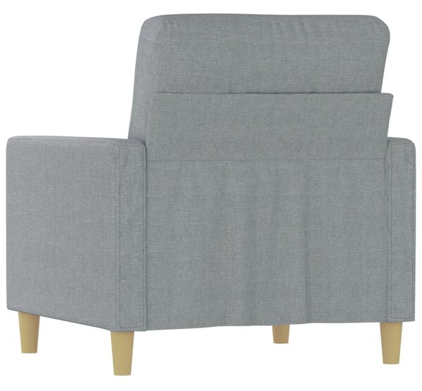 Világosszürke szövet kanapéfotel 60 cm