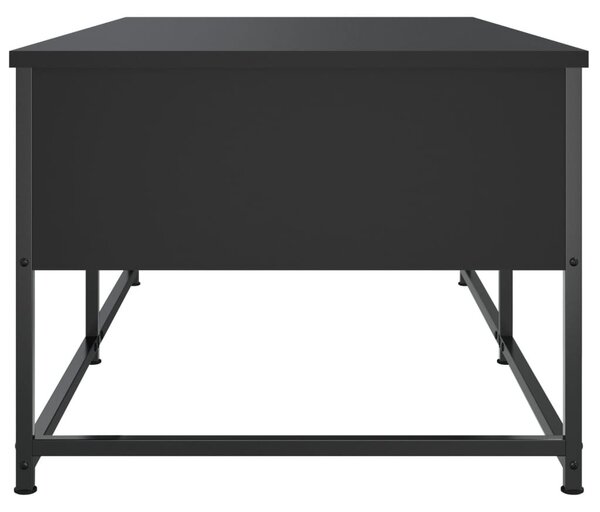 Fekete szerelt fa dohányzóasztal 100 x 51 x 40 cm