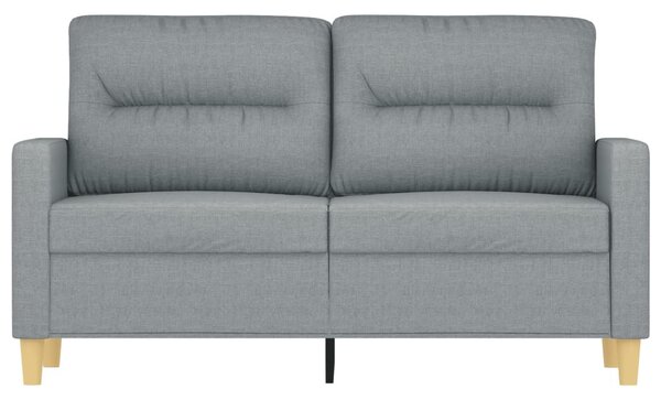 Kétszemélyes világosszürke szövetkanapé 120 cm
