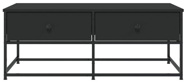 Fekete szerelt fa dohányzóasztal 100 x 51 x 40 cm