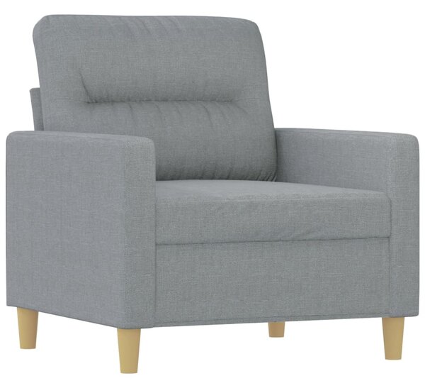 Világosszürke szövet kanapéfotel 60 cm