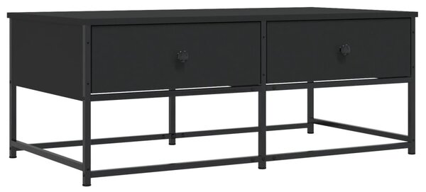 Fekete szerelt fa dohányzóasztal 100 x 51 x 40 cm