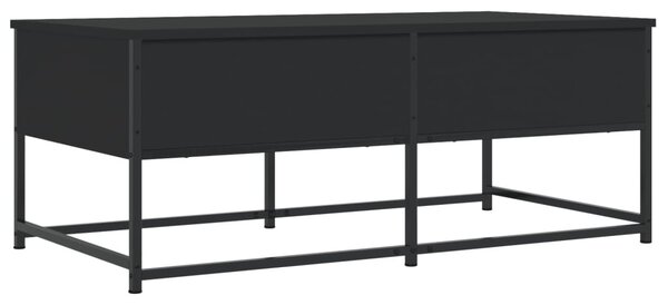 Fekete szerelt fa dohányzóasztal 100 x 51 x 40 cm