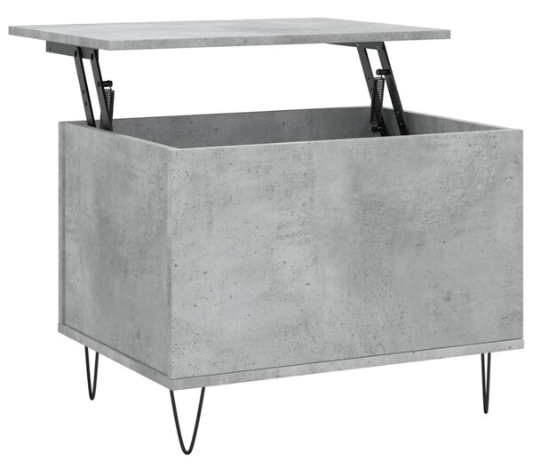 Betonszürke szerelt fa dohányzóasztal 60 x 44,5 x 45 cm