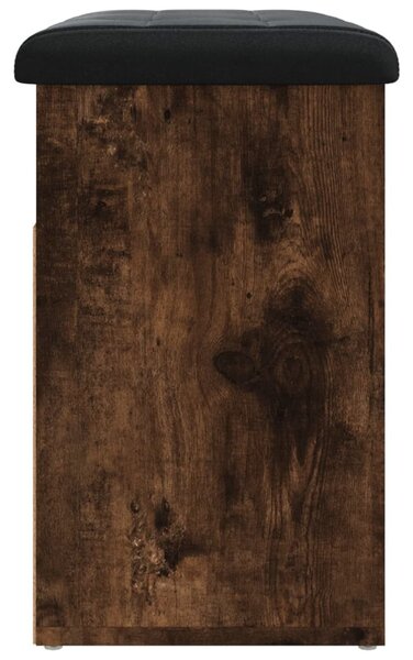 Füstös tölgy színű szerelt fa cipőpad 62 x 32 x 50 cm