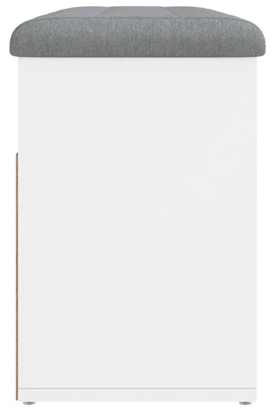 Fehér cipőpad 82 x 32 x 45,5 cm rétegelt fából