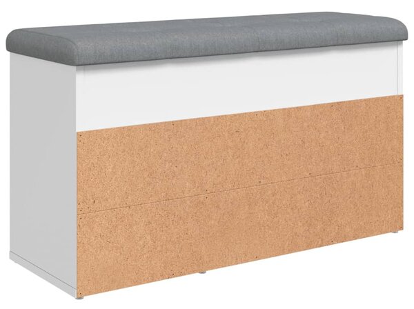 Fehér cipőpad 82 x 32 x 45,5 cm rétegelt fából
