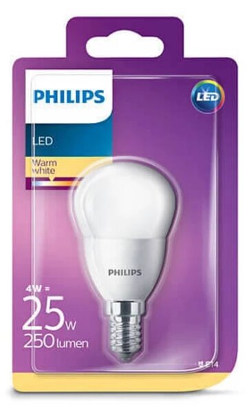 Izzó LED 4W Plastic Crown (250lm) E14 - Philips - Lampemesteren