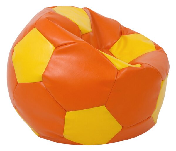 Baby Ball babzsákfotel - műbőr - narancssárga/sárga - 70 liter