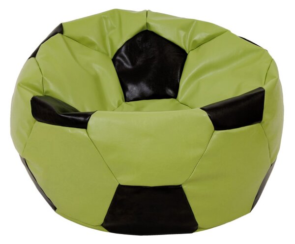 Baby Ball babzsákfotel - műbőr - zöld/wenge - 70 liter
