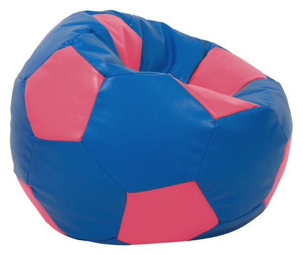 Baby Ball babzsákfotel - műbőr - kék/rózsaszín - 70 liter