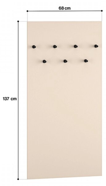 Valeria 19 előszoba fogas-panel