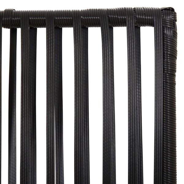 Fekete 4 paneles polyrattan térelválasztó