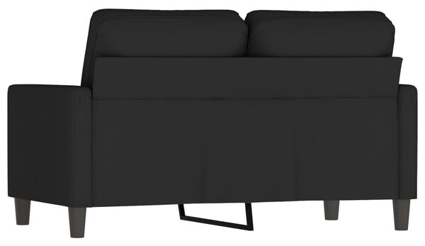 Kétszemélyes fekete bársony kanapé 120 cm