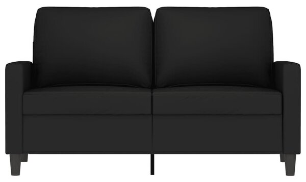 Kétszemélyes fekete bársony kanapé 120 cm