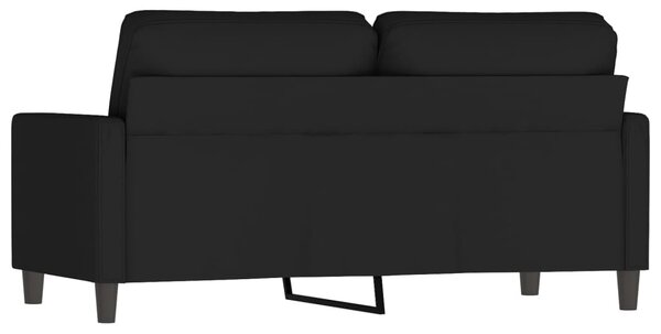 Kétszemélyes fekete bársony kanapé 140 cm