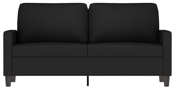 Kétszemélyes fekete bársony kanapé 140 cm