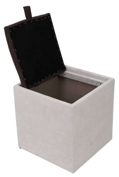 Box puff - K08/K07 szövet - krém/barna