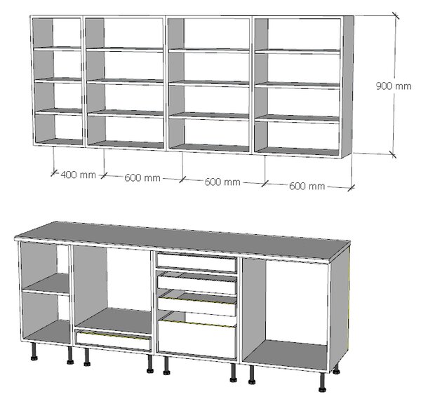 Patent Fehér konyhabútor 220 cm