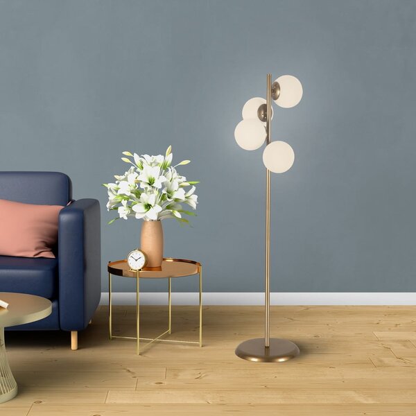Owl aranyszínű állólámpa, magasság 130 cm - Squid Lighting