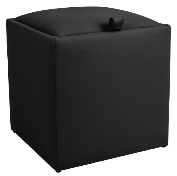 Box puff - POLY műbőr - fekete