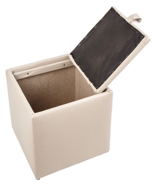 Box puff - POLY műbőr - krém