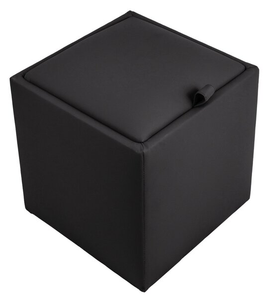 Box puff - POLY műbőr - fekete