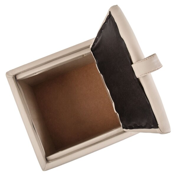 Box puff - POLY műbőr - krém