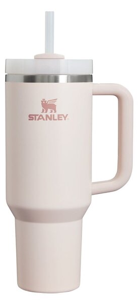 Világos rózsaszín rozsdamentes acél termosz szívószállal 1,18 l Quencher H2.0 FlowState Tumbler Rose Quartz – Stanley