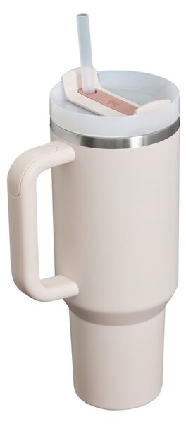 Világos rózsaszín rozsdamentes acél termosz szívószállal 1,18 l Quencher H2.0 FlowState Tumbler Rose Quartz – Stanley