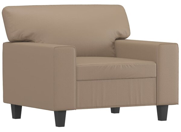 Kávészínű műbőr kanapéfotel 60 cm