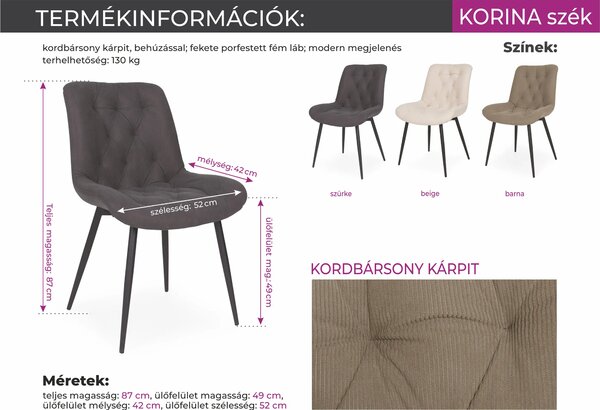 Korina szék