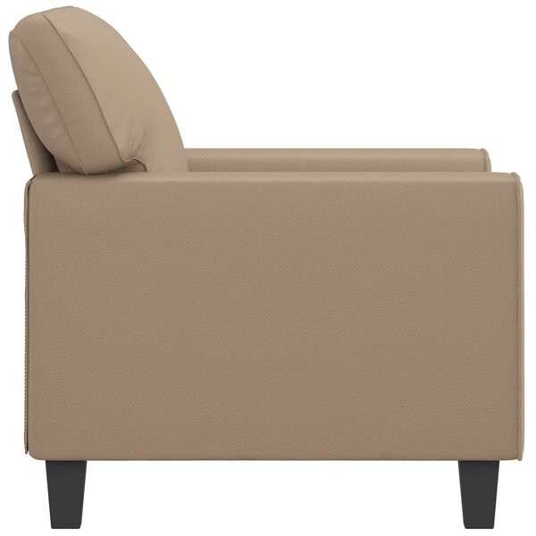 Kávészínű műbőr kanapéfotel 60 cm