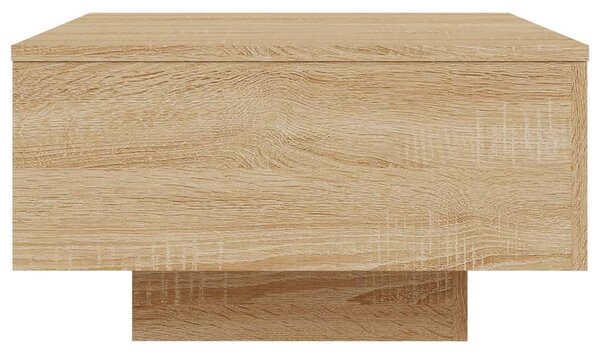 Sonoma tölgy színű dohányzóasztal LED-lámpákkal 55 x 55 x 31 cm