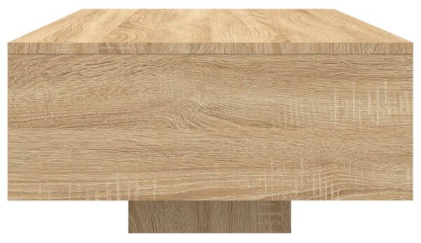 Sonoma tölgy színű dohányzóasztal LED-lámpákkal 85 x 55 x 31 cm