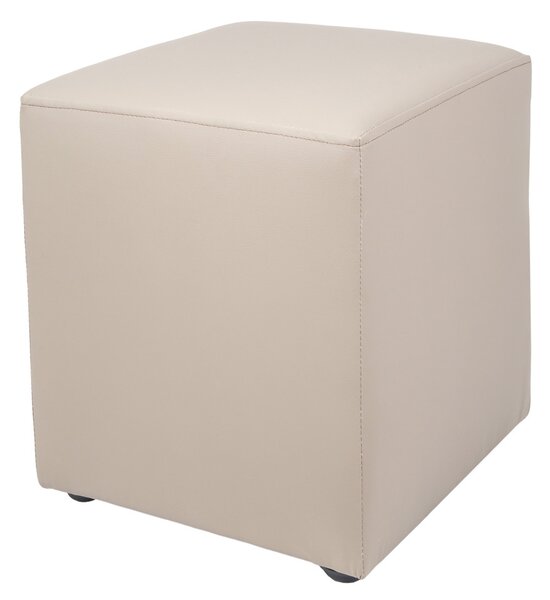 Cube puff - POLY műbőr - krém
