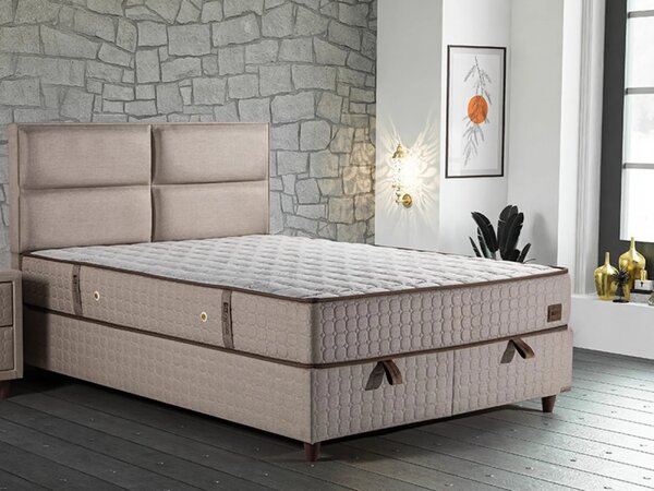 Sidney boxspring ágy (Méret: 140x200, Szín: Krém)