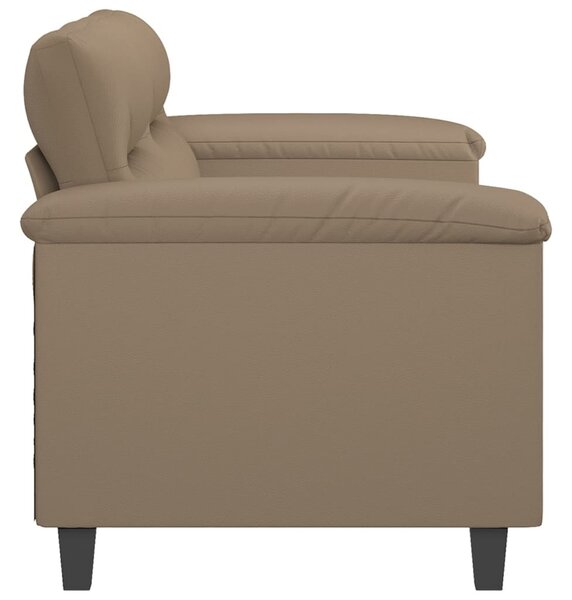 2 személyes cappuccino színű műbőr kanapé 140 cm