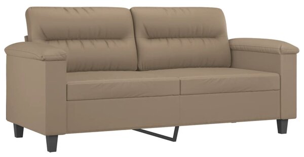 2 személyes cappuccino színű műbőr kanapé 140 cm