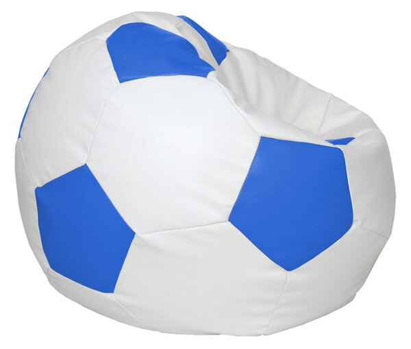 Extra Ball babzsákfotel - műbőr - fehér/kék - 250 liter