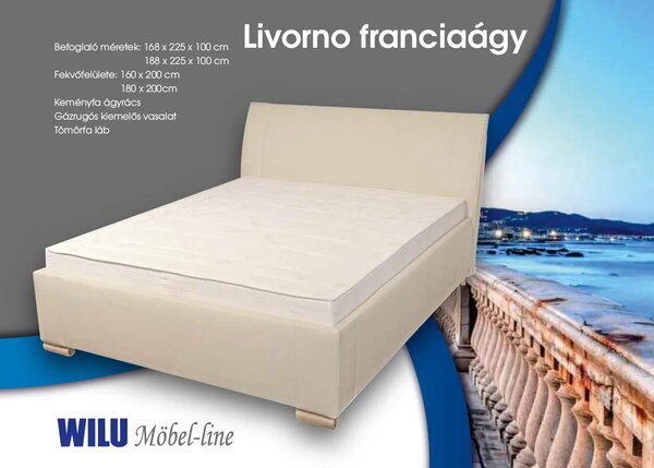Livorno franciaágy (Méret: 140x200)