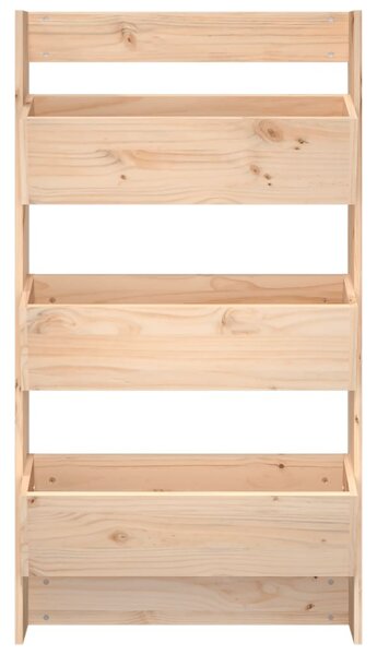 3 szintes tömör fenyőfa fali virágtartó 60 x 18,5 x 110 cm