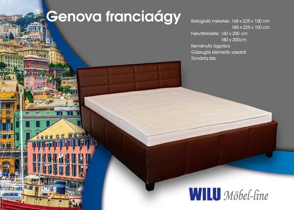 Genova franciaágy (Méret: 140x200)