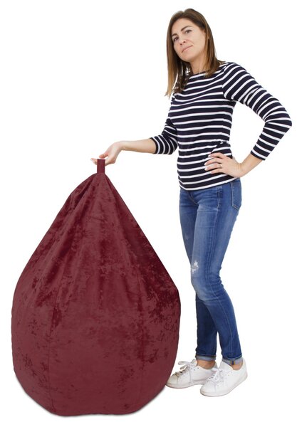Mara babzsákfotel - E42 szövet - bordó - 200 liter
