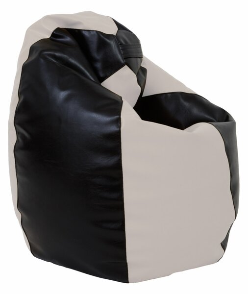 Mara babzsákfotel - műbőr - wenge/krém - 200 liter