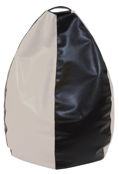 Mara babzsákfotel - műbőr - wenge/krém - 200 liter